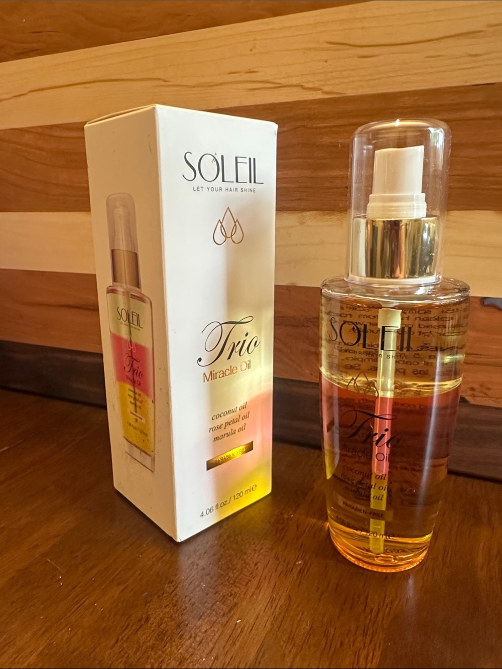 Soleil Trio Miracle Oil Hair & Skin Treatment — Gold